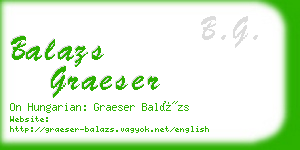 balazs graeser business card